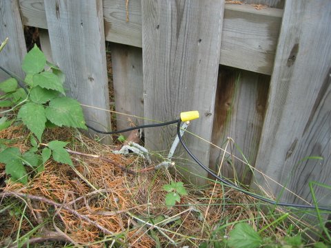 Repair hidden fence wiring by joining the pieces together with a wire connector